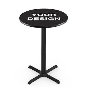 Custom Logo Pub Table | L211 Restaurant High Top Cocktail Table
