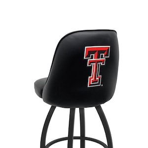 Texas Tech Red Raiders Bucket Stool | Upholstered Swivel Bar Stool with Back