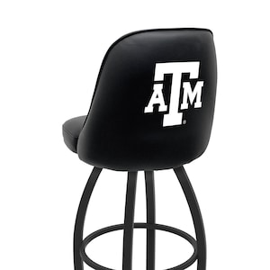 Texas A&M Aggies Bucket Stool | Upholstered Swivel Bar Stool with Back