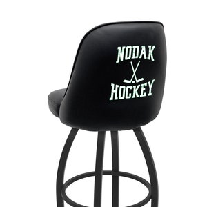 North Dakota Hockey Style Bucket Bar Stool | Commercial Grade NCAA College Swivel Bar Stool | Grizzly Logo Bar Stool