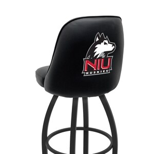 Northern Illinois Huskies Bucket Stool | Upholstered Swivel Bar Stool with Back