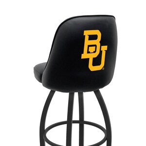 Baylor Bears Bucket Stool | Upholstered Swivel Bar Stool with Back