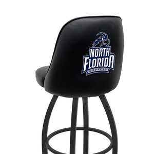University of North Florida Ospreys Bucket Stool | Upholstered Swivel Bar Stool with Back