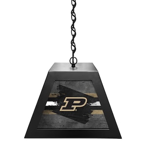 Purdue Backlit Pendant Light | Metal Framed PU Boilermakers Billiard Lamp