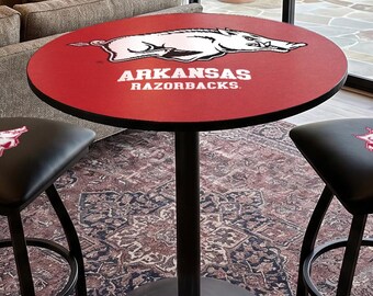 University of Arkansas Pub Table | Razorbacks Man Cave Decor