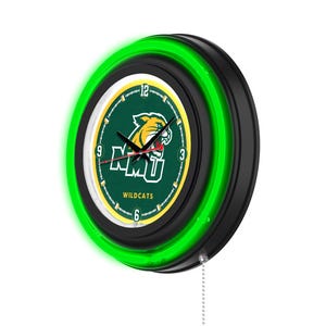 Northern Michigan University Neon Clock | NMU Wildcats 15&quot; Retro Neon Clock