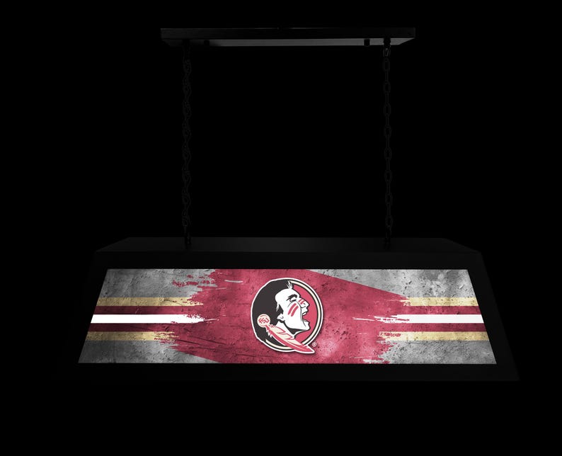 Florida State Backlit Pool Table Light | Metal Framed FSU Seminoles ...