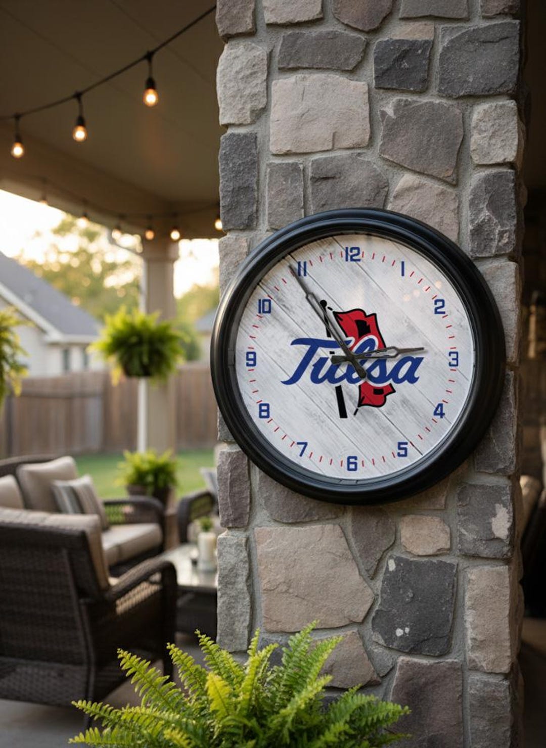 Tulsa Golden Hurricane LED Wall Clock | Indoor/outdoor Illuminated Logo ...