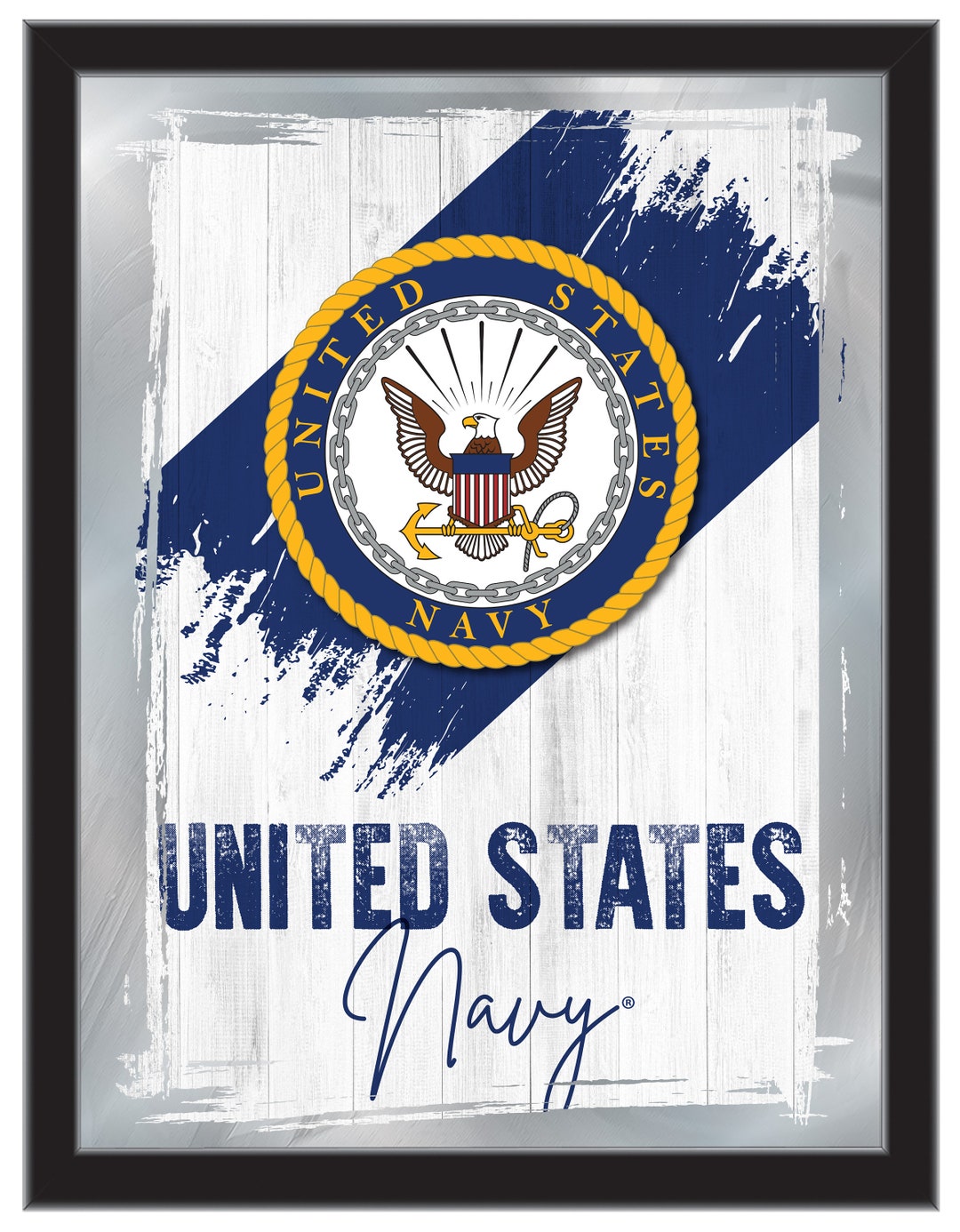United States Navy 08 Logo Wall Mirror | Officially Licensed US Navy ...