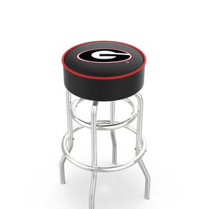 University of Georgia G Logo Bar Stool | Double Ring Retro Counter Stool