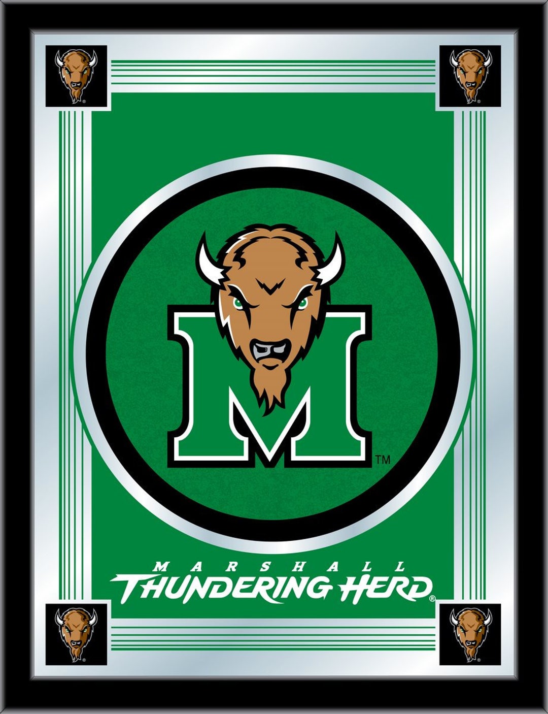 Marshall University Gartenflagge – Thundering Herd MU Banner, 100% Polyester, Doppelseitig, Design C