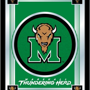 Marshall University Logo Wall Mirror | MU Thundering Herd Decor