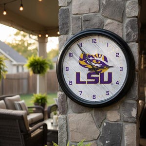 Louisiana State Tigers LED Wall Clock | Indoor/Outdoor Illuminated Logo Clock