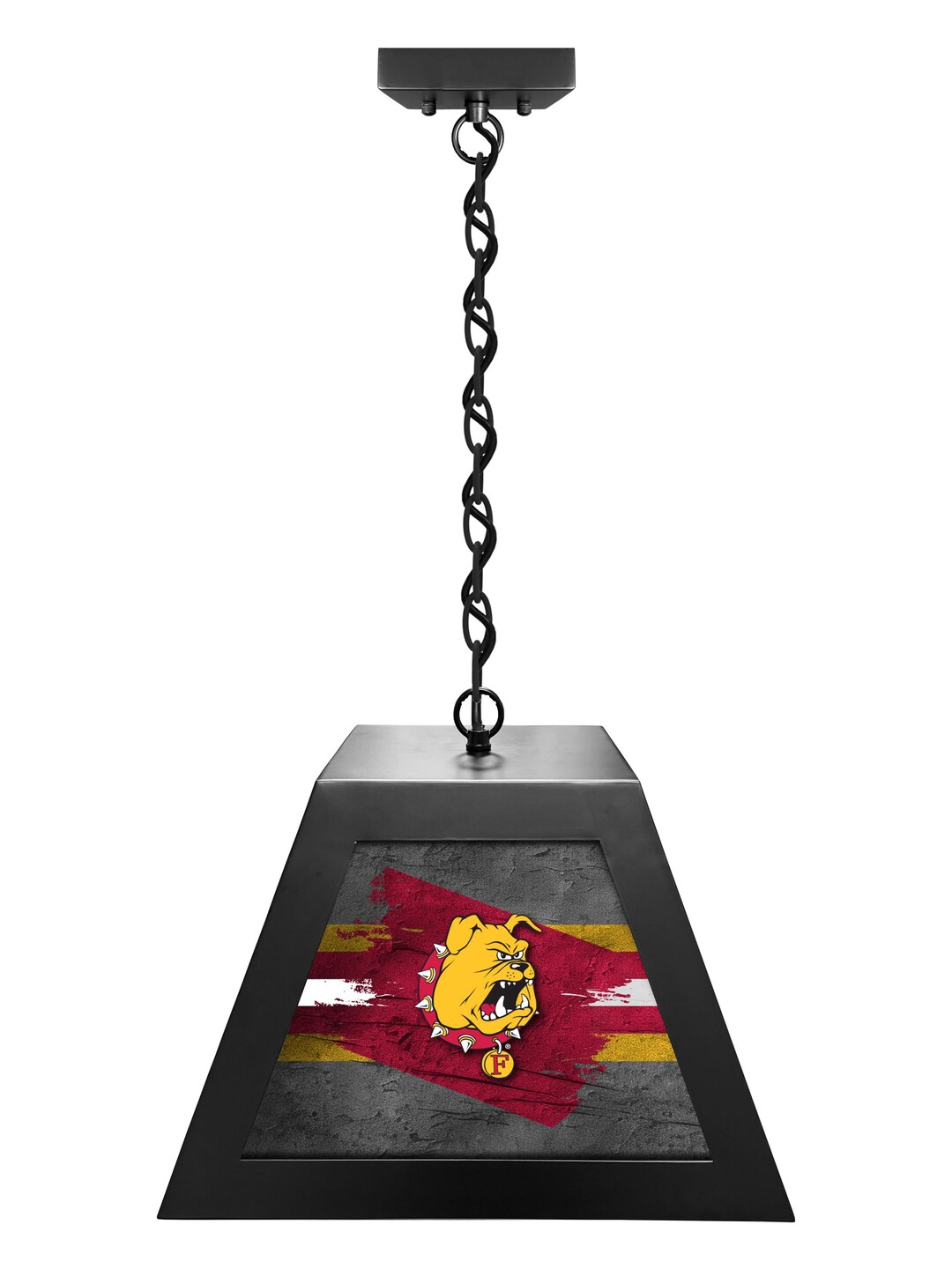 Ferris State Backlit Pendant Light | Metal Framed FSU Bulldogs Billiard ...