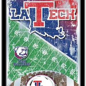 Louisiana Tech University Football Wall Mirror | La Tech Bulldogs
