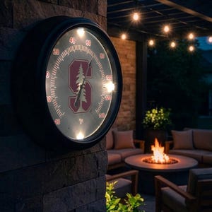 Stanford LED Thermometer | Indoor/Outdoor SU Cardinal Fan Decor