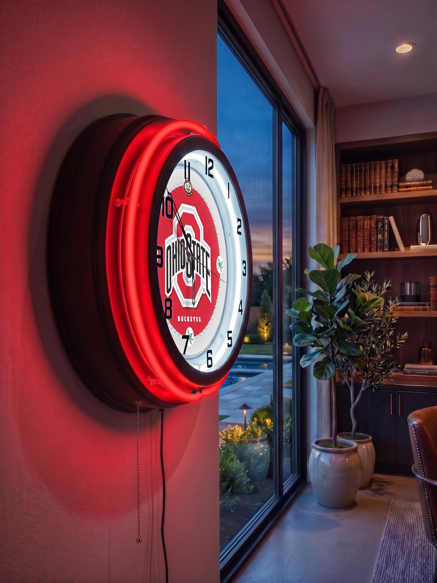 The Ohio State University Buckeyes 19 Inch Neon Clock | College Alumni ...