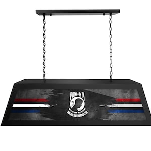 POW/MIA Backlit Billiard Light | US Military Pool Table Light