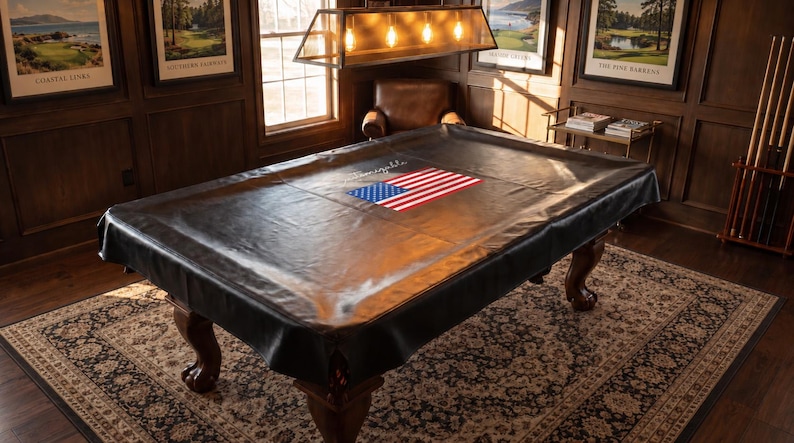 Custom Pool Table Cover | Customizable Billiard Cover | Game Room Accessory Bild 1