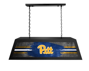 Pittsburgh Backlit Pool Table Light | Metal Framed Pitt Panthers Billiard Lamp