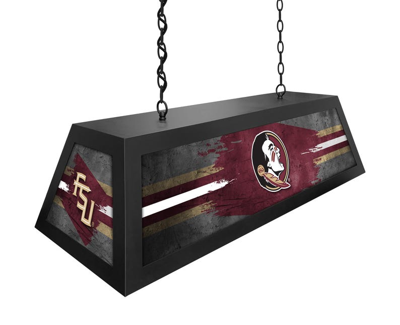 Florida State Backlit Pool Table Light | Metal Framed FSU Seminoles ...