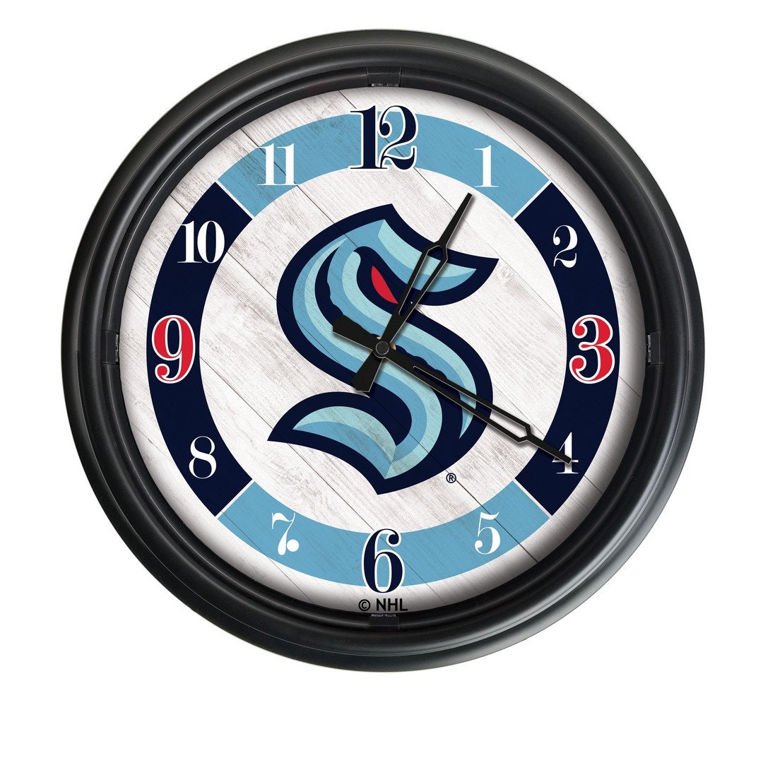 Seattle Kraken LED Wall Clock | Indoor/outdoor Illuminated Logo Clock ...