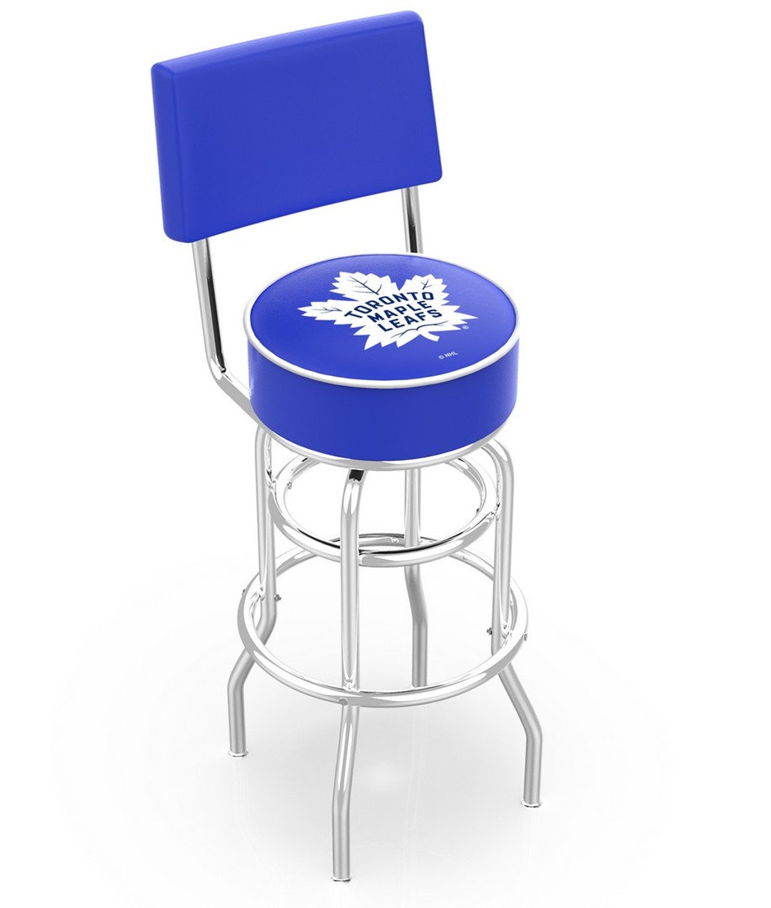 Toronto Maple Leafs Bar Stool With Hockey Team Logo NHL Retro Counter