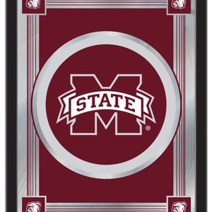 Mississippi State University Logo Wall Mirror | MSU Bulldogs Decor