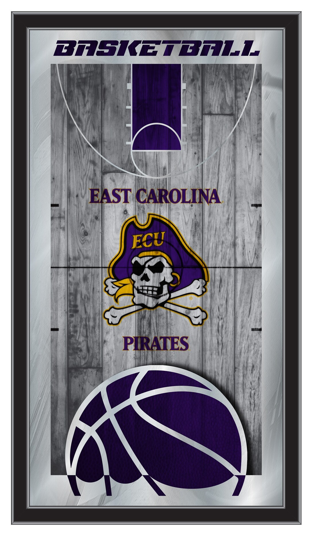 east-carolina-university-basketball-wall-mirror-ecu-pirates-etsy