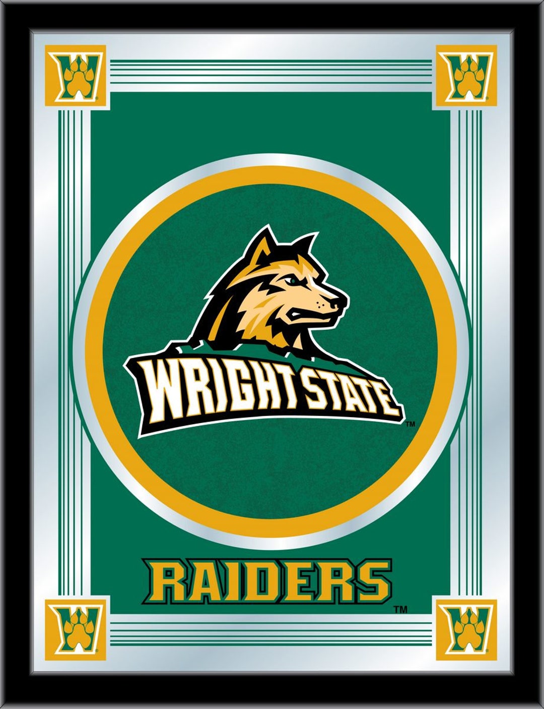 Wright State University Logo Wall Mirror Premium NCAA Team - Etsy