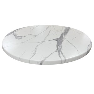White Marble outdoor table top perfect for your patio, restaurant, brewery, or office.