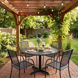 Charcoal Wood Finish Outdoor Table Top | All-Season Heavy-Duty Patio & Restaurant Tops