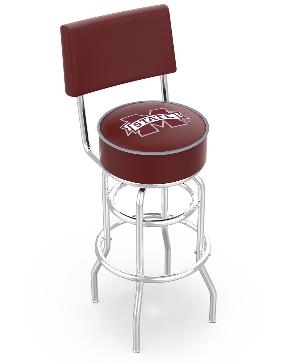 Mississippi State University Logo Double Ring Bar Stool Premium