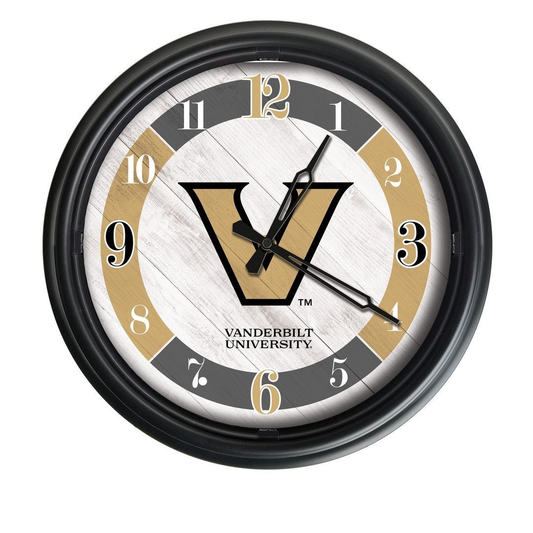 Vanderbilt University Indoor/outdoor LED Wall Clock Outdoor Etsy Canada