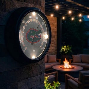 Florida LED Thermometer | Indoor/Outdoor UF Gators Fan Decor