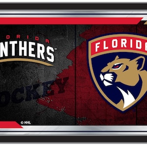 Florida Panthers Hockey Collector Mirror | Premium NHL Team Mirror Hanging Wall Decor