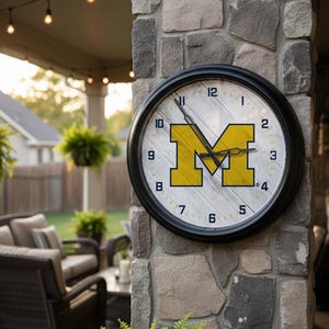 Michigan Wolverines LED Wall Clock | Indoor/Outdoor Illuminated Logo Clock