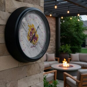 Arizona State Sparky LED Thermometer | Indoor Outdoor ASU Sun Devils Fan Decor