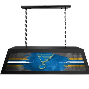 St Louis Blues Backlit Pool Table Light | Metal Framed Ice Hockey Bar Lamp