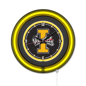 University of Idaho Neon Clock | UI Vandals 15&quot; Neon Clock