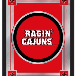 Silver Louisiana Ragin' Cajuns Team Logo Two-Section Key Ring