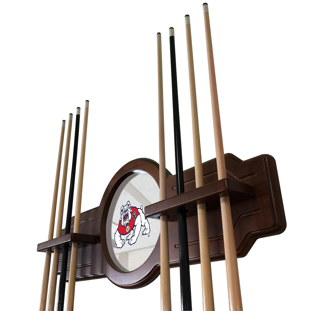 Fsu Rack Fresno State Pool Table Cue Rack | FSU Bulldogs Game Room Billiard ...