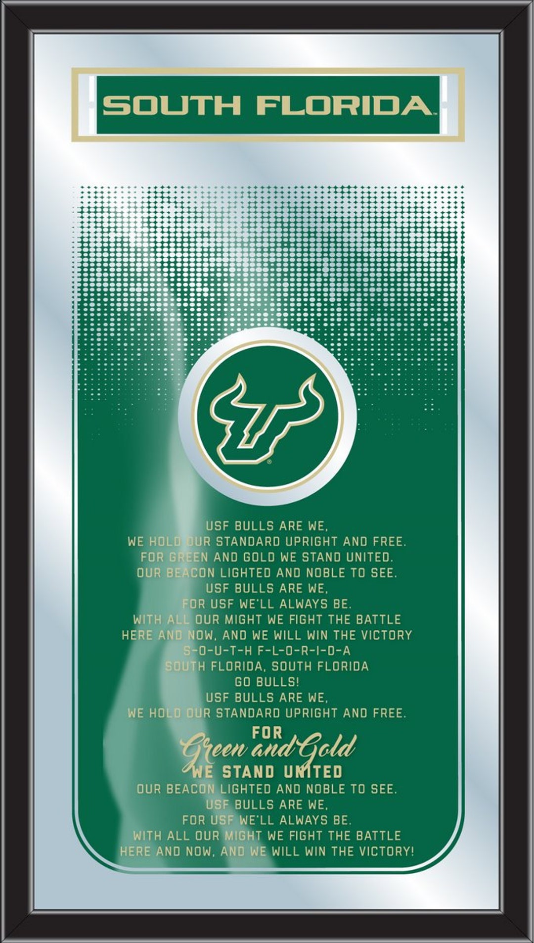 University of South Florida Fight Song Mirror | USF Bulls Wall Decor - Etsy