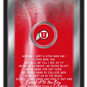 University of Utah Fight Song Wall Mirror| Utah Utes