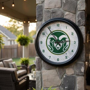 Colorado State LED Wall Clock | CSU Rams Indoor/Outdoor Illuminated Logo Clock