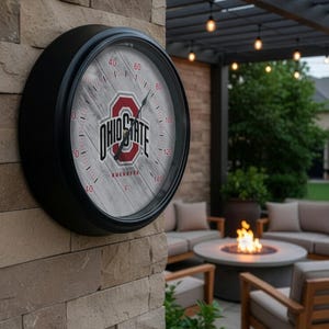 Ohio State LED Thermometer | Indoor/Outdoor OSU Buckeyes Fan Decor