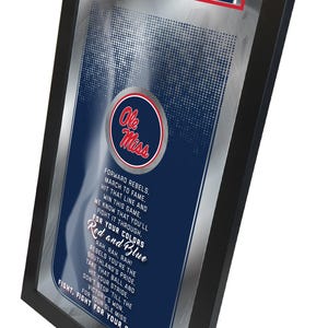 University of Mississippi Fight Song Wall Mirror| Ole Miss Rebels Fight Song Mirror