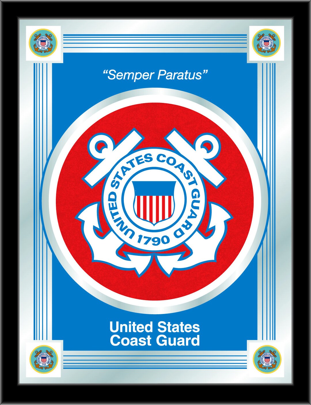 United States Coast Guard Logo Wall Mirror Military Decor - Etsy