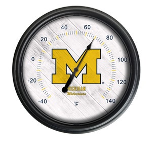 University of Michigan LED Wall Thermometer | U of M Outdoor Thermometer