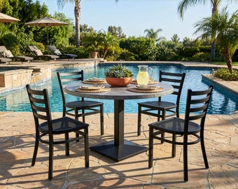 Greystone Finish Outdoor Table Top | All-Season Heavy-Duty Patio & Restaurant Tops